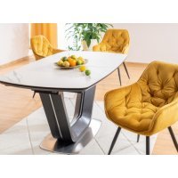 Scaun Tapitat CHERRY VELVET Genarom SN Galben / Bluvel 68